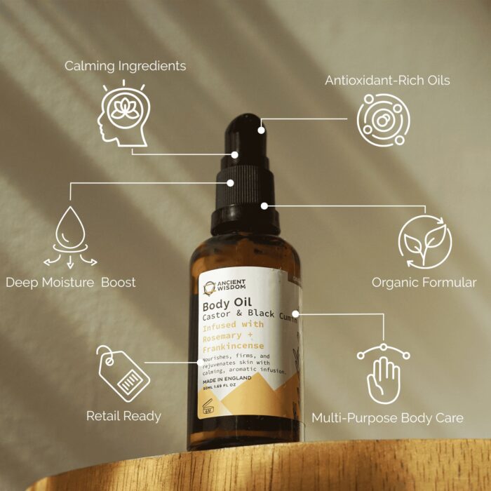 Organic Body Oil 50ml - Rosemary & Frankincense