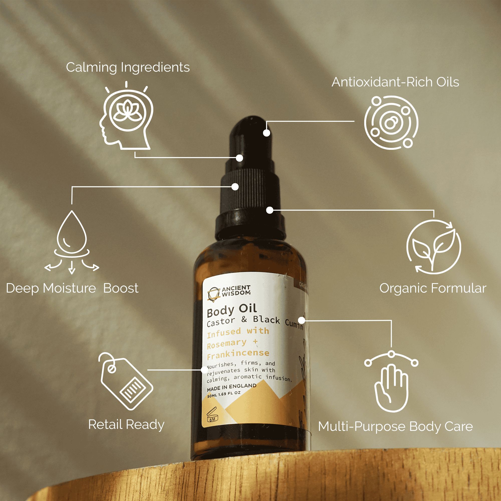 bG9jYWw6Ly9tZWRpYS85Si9FRS82MFIzMEMxSjY4VktFRTlKLzU5NTg0NzYwLnBuZw.jpg Organic Body Oil 50ml - Rosemary & Frankincense - Image 1
