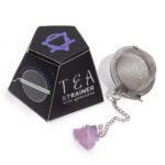 Raw Crystal Gemstone Tea Strainer - Amethyst Cluster - Image 8