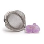 Raw Crystal Gemstone Tea Strainer - Amethyst Cluster - Image 5