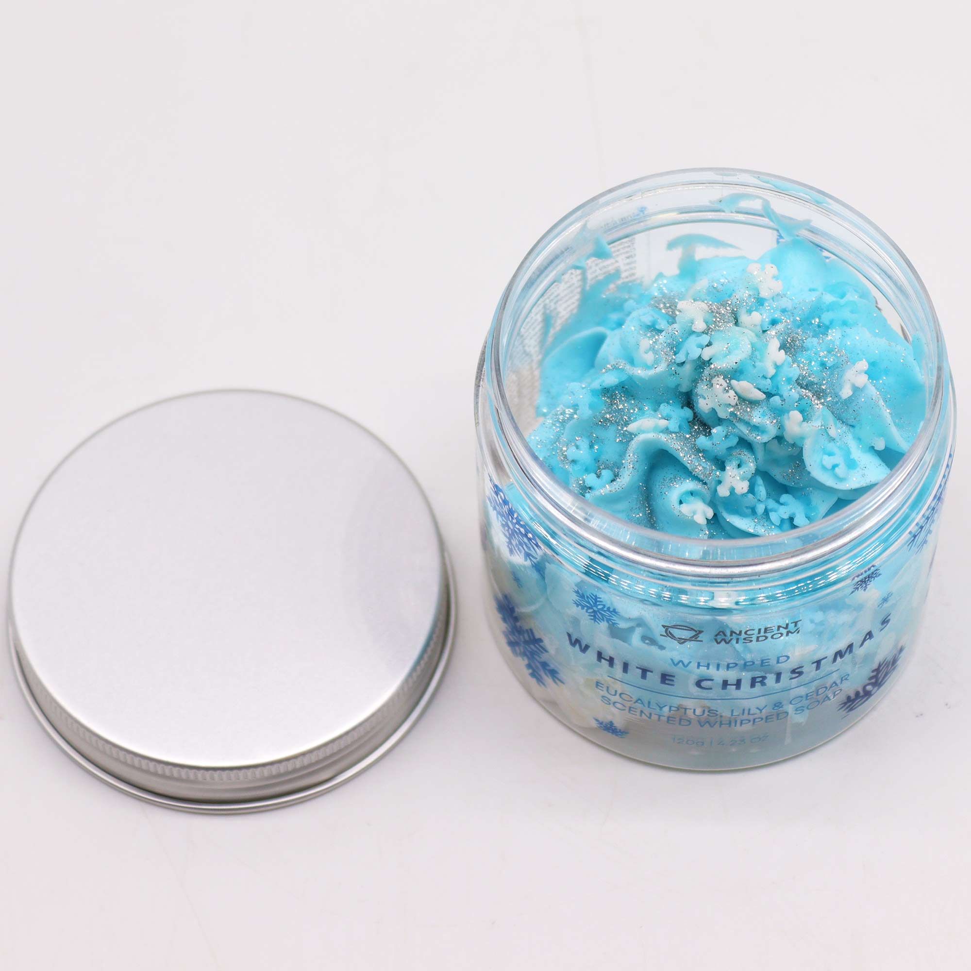 bG9jYWw6Ly9tZWRpYS8xUy80RC82MFIzMEMxRzZSV0s0RDFTL2ZiZjQwOGM1LmpwZWc.jpg White Christmas Whipped Cream Soap 120g - Image 1