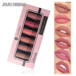 Confezione da 6 rossetti nude opachi, a lunga tenuta, facili da applicare, alta pigmentazione, non lasciano macchie sulle tazze, set trucco per labbra, ideale come regalo. - Image 6