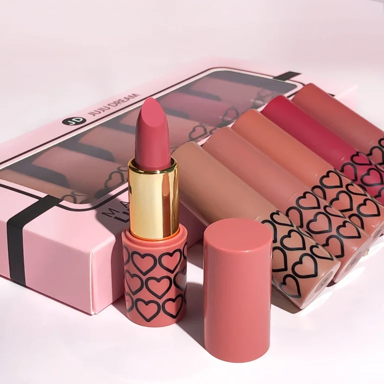 Confezione da 6 rossetti nude opachi, a lunga tenuta, facili da applicare, alta pigmentazione, non lasciano macchie sulle tazze, set trucco per labbra, ideale come regalo.