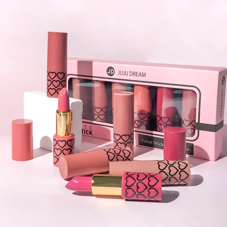 Confezione da 6 rossetti nude opachi, a lunga tenuta, facili da applicare, alta pigmentazione, non lasciano macchie sulle tazze, set trucco per labbra, ideale come regalo.