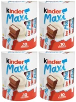 Kinder Bueno Bianco, Confezione da 30 unità, Kinder Maxi Barrette al Cioccolato Bianco - 40 barrette di cioccolato