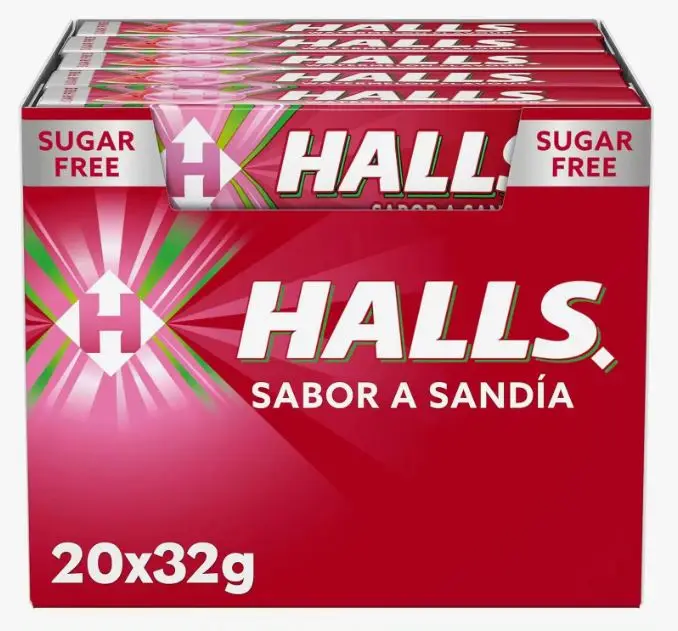 Scatola Halls con 20 Bastoncini di Caramelle Dure da 32 g - Gusti Eucalipto, Limone e Miele, Extra Forti, Mix di Anguria e Agrumi