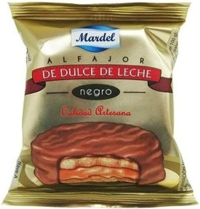 Deliziosi Alfajores Mardel Ripieni di Dulce de Leche e Ricoperti di Cioccolato Fondente, Confezione da 24 Unità - Qumir