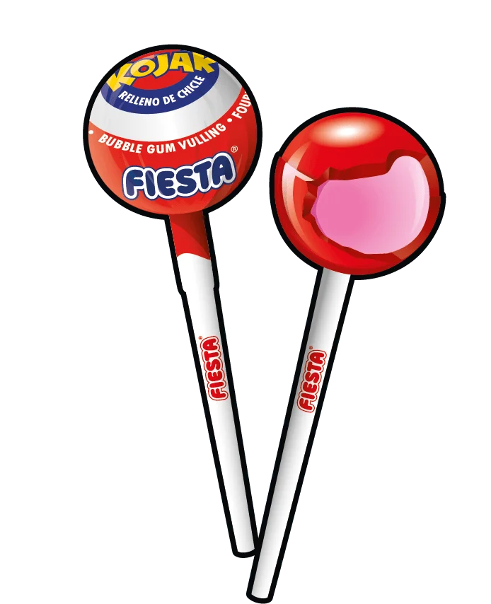 Kojak Cherry Chupa Fiesta 100 Unità Senza glutine, senza lattosio, adatto ai vegani, ideale da gustare senza allergeni