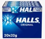 Scatola Halls con 20 Bastoncini di Caramelle Dure da 32 g - Gusti Eucalipto, Limone e Miele, Extra Forti, Mix di Anguria e Agrumi