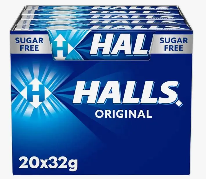 Scatola Halls con 20 Bastoncini di Caramelle Dure da 32 g - Gusti Eucalipto, Limone e Miele, Extra Forti, Mix di Anguria e Agrumi