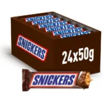 Snicker Cioccolato 24x50gr - 24 Barrette di Cioccolato con Caramello e Arachidi