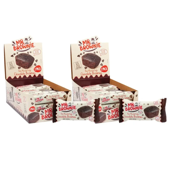 2 confezioni di Brownies al cioccolato Mr. Brownie da 24x50 g in totale