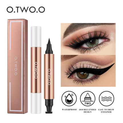O.TW O.O Eyeliner Stamp Black Liquid Eyeliner Pen Waterproof Fast Dry Double-ended Eye Liner Pencil Make-up per cosmetici da donna