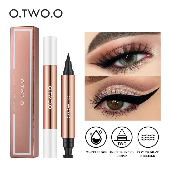 O.TW O.O Eyeliner Stamp Black Liquid Eyeliner Pen Waterproof Fast Dry Double-ended Eye Liner Pencil Make-up per cosmetici da donna
