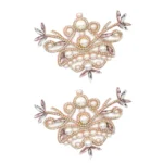 1 paio di scarpe eleganti da donna con perle di strass, ciondoli per scarpe a fiori, scarpe da sposa con tacco alto, ornamenti, gioielli