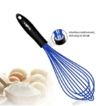 Walfos 3 pezzi Silicone acciaio inossidabile filo frusta ciotola da cucina frusta per antiaderente schiuma per uova agitatore attrezzo da cucina