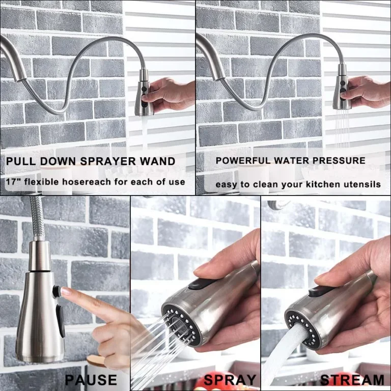 Rubinetto da cucina per purificazione dell'acqua Nero 360 ° Rubinetti dell'acqua con filtro rotante Spruzzatore estraibile Rubinetto miscelatore acqua calda fredda a 3 vie