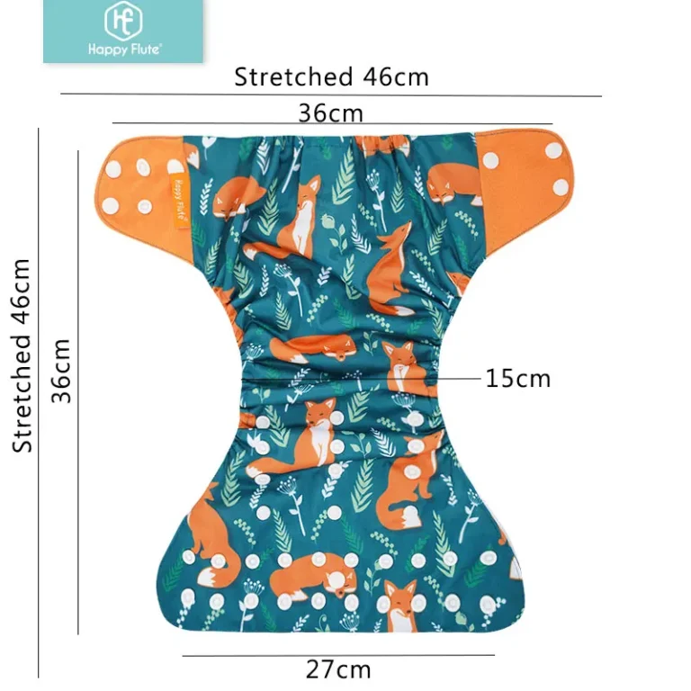 Happyflute 2022 4 pz/set Lavabile Ecologico Pannolino di Stoffa Per Bambini Pannolino Ecologico Regolabile Pannolino Riutilizzabile Misura 0-2 anni 3-15 kg
