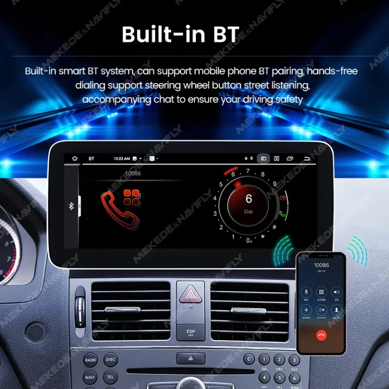 MEKEDE 12.5 pollici Android 14 Wireless Carpaly Auto Radio per Mercedes Benz Classe C W204 S204 2008-2010 GPS DSP Lettore multimediale