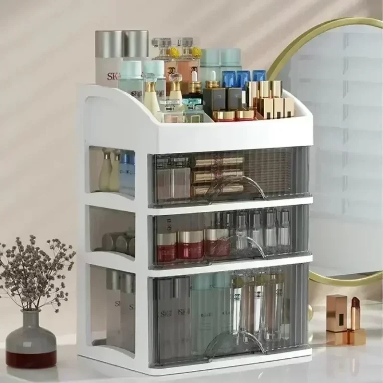 1pc cassetto organizzatore per trucco scatola di immagazzinaggio per trucco in plastica di grande capacità porta rossetto scatola di immagazzinaggio per forniture per ufficio di grande capacità