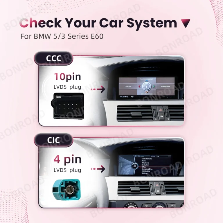 BONROAD CarPlay Screen Radio Android Auto Multimedia Player per BMW 5/3 Serie E60/E61/E62/E63/E90/E91/E92/E93/M3 CCC Mask CIC