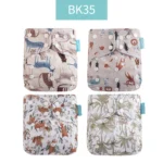 HappyFlute 4 Pz/set 3-15 kg Pannolino Tascabile EOC-Friendly Lavabile e Riutilizzabile Assorbente Regolabile Copri Pannolino Ecologico per Bambini