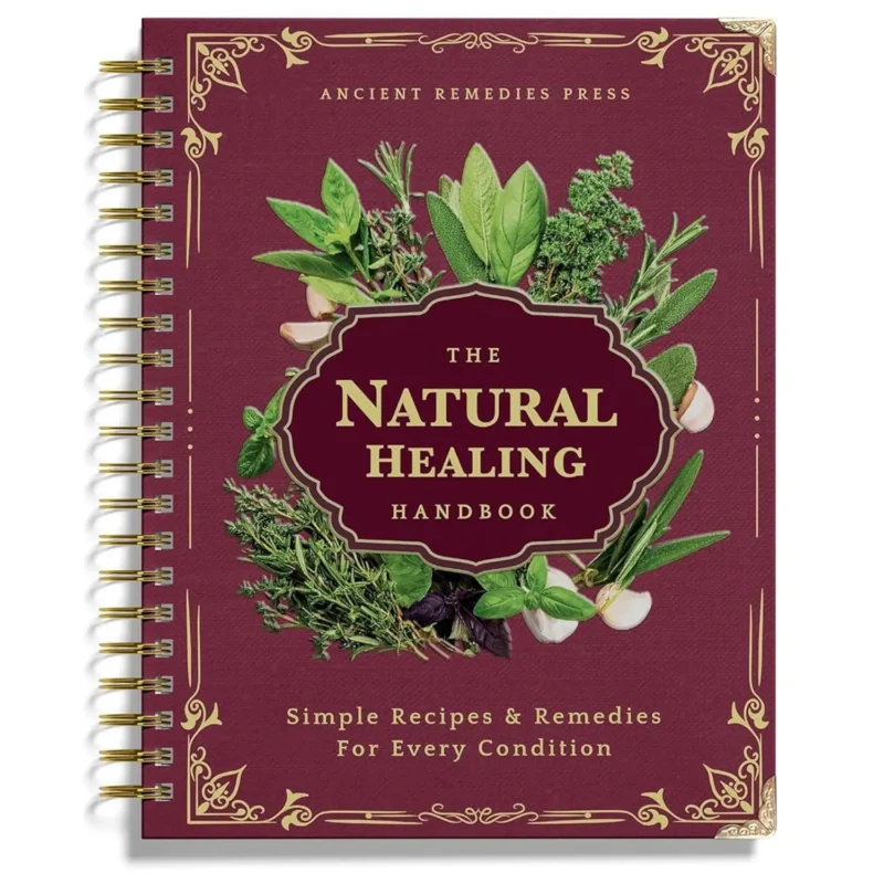 Guida alla Guarigione Naturale, Libro sui Rimedi Erboristici, Ricette per la Salute del Cuore, Supporto per il Livello di Zucchero nel Sangue, Potenziamento della Concentrazione, Manuale con Rilegatura a Spirale