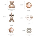 14 pezzi scintillanti dorati con perle finte per scarpe, set di spille, decorazione per scarpe staccabile fai da te, adatta per zoccoli CROCS, idea regalo per feste