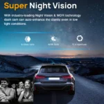Dash Cam doppia fotocamera WIFI 1080P per auto, anteriore e interna, telecamera per auto con visione notturna IR, registrazione in loop, DVR per auto grandangolare - Image 4