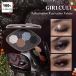 Girlcult Tavolozza di ombretti per alucinazione,Fine fresate non cadute,Miscela dimensionale,Focus morbido opaco,Glamour,Lusso,Sazionale
