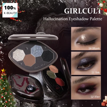 Girlcult Tavolozza di ombretti per alucinazione,Fine fresate non cadute,Miscela dimensionale,Focus morbido opaco,Glamour,Lusso,Sazionale