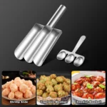 Macchina per polpette in acciaio inossidabile con cucchiaio antiaderente per polpette per utensili pratici da cucina fatti in casa facili