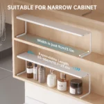Armadietto a Specchio, Organizzatore Sospeso Sotto il Ripiano del Mobile da Bagno, Porta Cosmetici e Prodotti per la Cura della Pelle