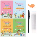 Grande Formato 18.5*26 cm Tedesco Magia Pratica Quaderno Penna Prescolare Bambini Calligrafia Bambini Riutilizzabile Deutsch Libro di Scrittura