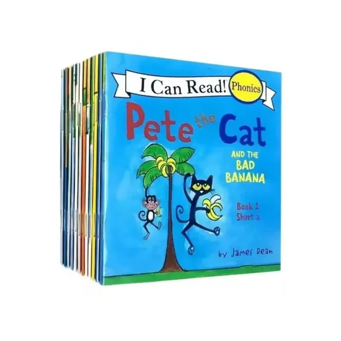 12 libri/set posso leggere Pete The Cat Libri illustrati in inglese Libro di fiabe per bambini Libro di lettura tascabile per la prima educazione