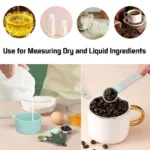 Set di misurini e cucchiai in acciaio inossidabile da 8 pezzi con manico Utensili da cucina con scala accurata per cuocere ingredienti di cottura - Image 6