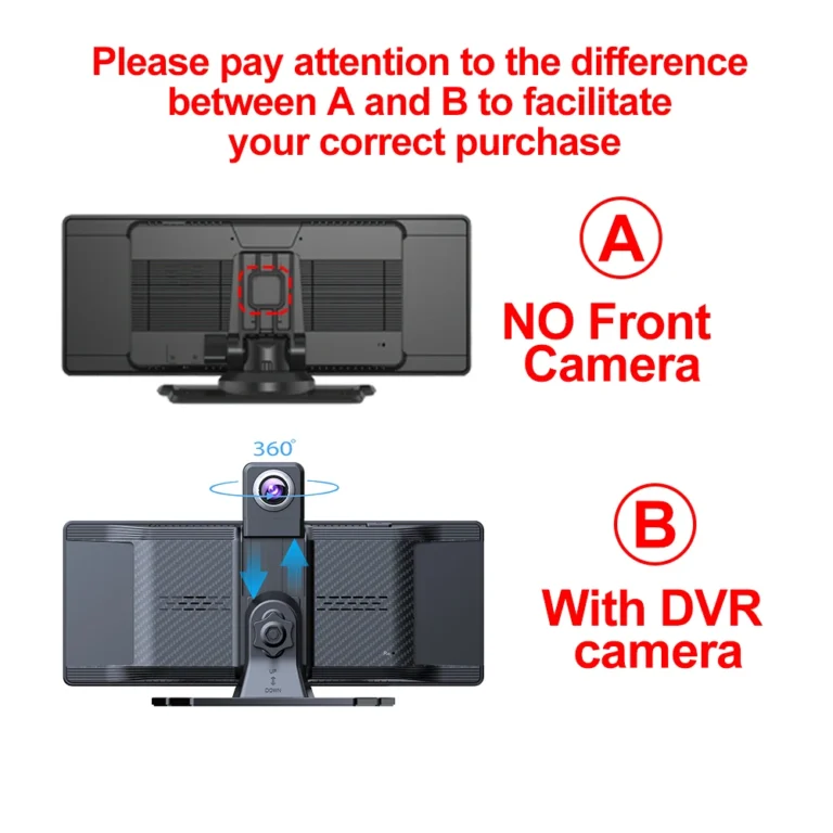 Auto Universale 10,26" Intelligente 4K 360 ° Rotatio Car DVR Dash Cam Wireless CarPlay e Android Auto Bluetooth WIFI Retromarcia posteriore