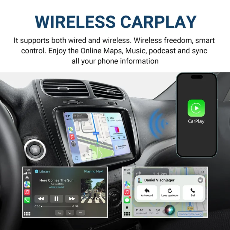 Wireless CarPlay Android Auto Retrofit Kit Decoder Box Per Fiat Freemont 2013 2014 2015 2016 2017 2018