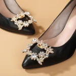 1pc fermagli per scarpe strass scarpe da sposa da sposa decorazione donna ciondoli tacco alto gioielli fiocchi scarpe di perle decorazione di cristallo