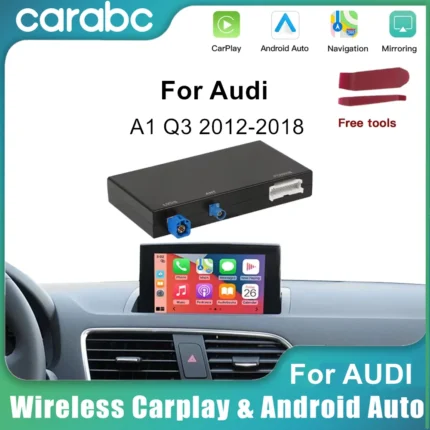 CARABC Wireless CarPlay Android Auto Per Audi A1 Q3 2012-2018 2G/3G MMI HN + RMC Con AirPlay Specchio Link funzione SCATOLA