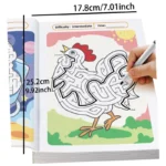 Labirinto Gioco Libro Miglioramento dello sviluppo cognitivo Formazione dell'attenzione Concentrazione specifica Puzzle Pagine colorate per età 3-8
