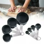 Set di misurini e cucchiai in acciaio inossidabile da 8 pezzi con manico Utensili da cucina con scala accurata per cuocere ingredienti di cottura