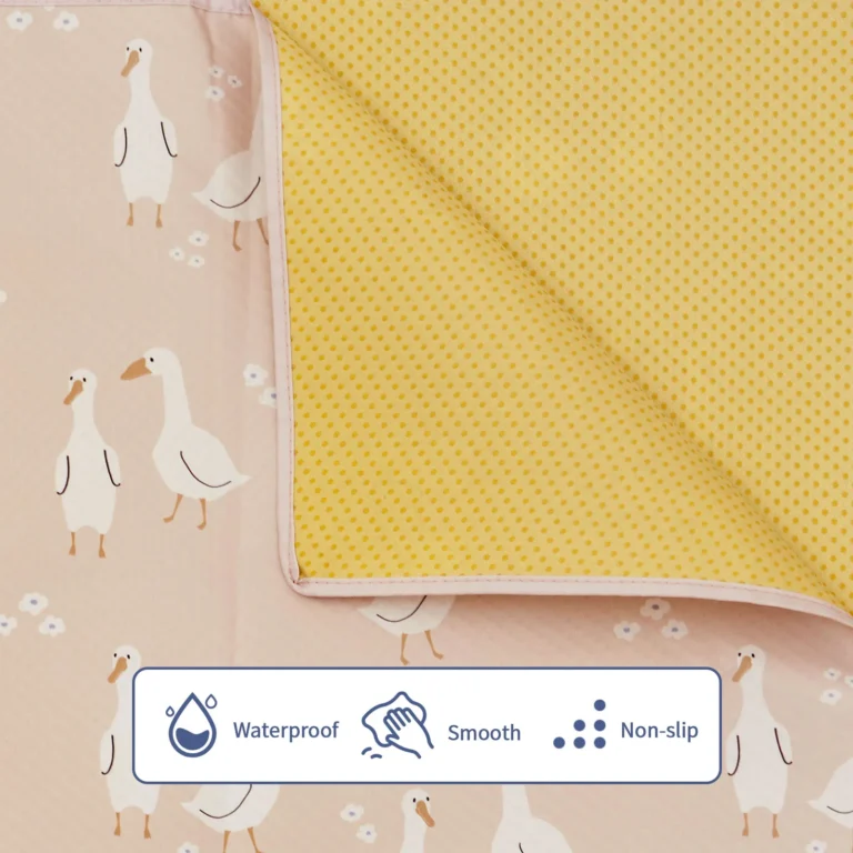 HappyFlute Tappetino da gioco dal design antiscivolo Tappetino da gioco da pavimento morbido Tappeto strisciante pieghevole Tappeto per attività di gioco per bambini Coperta pieghevole per bambini