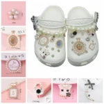 Scarpe con foro Gioielli creativi Ciondoli per scarpe Decorazione Ragazza Bracciale di perle Bottiglia di profumo Scarpe Fiore Fibbia Accessori per scarpe - Image 2
