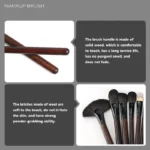 21 PCS Soft Goat Hair manico in legno pennelli per trucco Set Kit professionale trucco per le donne strumenti cosmetici coreani bellezza - Image 4
