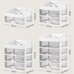 1pc cassetto organizzatore per trucco scatola di immagazzinaggio per trucco in plastica di grande capacità porta rossetto scatola di immagazzinaggio per forniture per ufficio di grande capacità