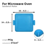 1 pz. Teglia per sandwich in silicone alimentare facile da usare per microonde con cinghie regolabili in silicone, cottura rapida e uniforme per toast croccanti - Image 6