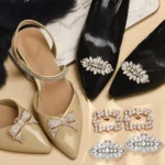 2/1PC cristallo lucido scarpe da donna decorazioni clip tacco alto charms fibbia gioielli spilla ciondolo borsa accessori sposa sposa nuovo