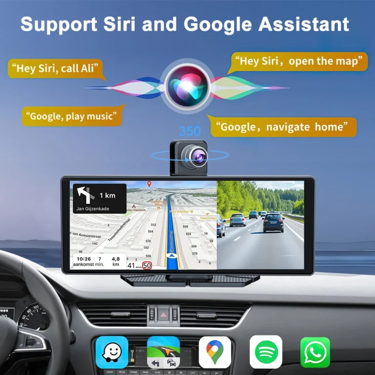 Auto Universale 10,26" Intelligente 4K 360 ° Rotatio Car DVR Dash Cam Wireless CarPlay e Android Auto Bluetooth WIFI Retromarcia posteriore