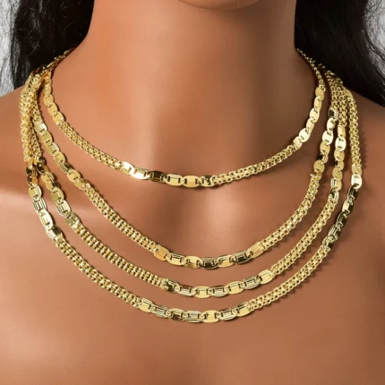 Sunny Jewelry Fashion Jewelry 2021 collana a maglie collana Maxi dichiarazione collana donna Dubai geometrica di alta qualità per regalo per feste